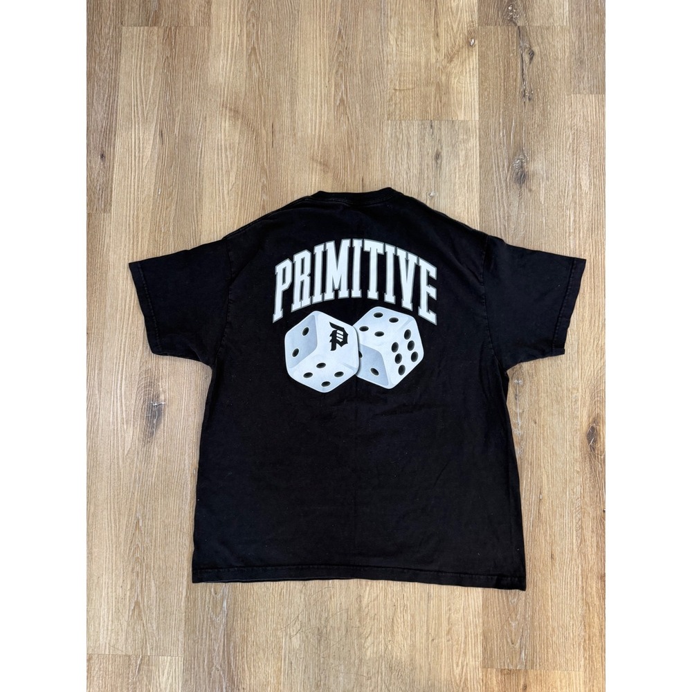 Primitive Dice Graphic Skateboarding T-Shirt Mens XL Black Short Sleeve Logo Tee